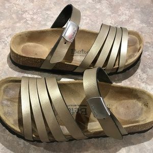 Birkenstock Betula sandals gold sz 8